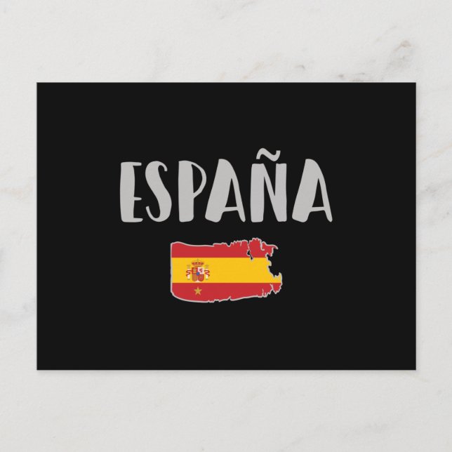 Spain Soccer Football Fan Shirt Flag Postcard (Front)