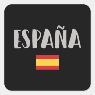 Spain Soccer Football Fan Shirt Flag Square Sticker
