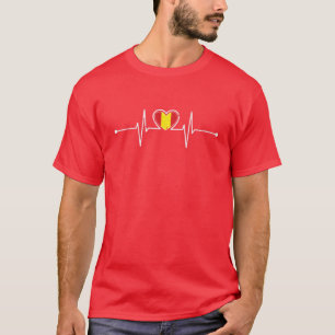 Spain Soccer Heartbeat Spanish Football Espana Spo T-Shirt