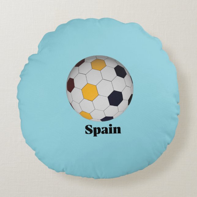 Spain soccer round cushion (Front)