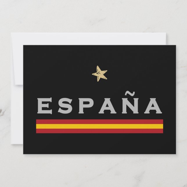  Spain Soccer Shirt Football Fan Spanish Flag Invitation (Front)