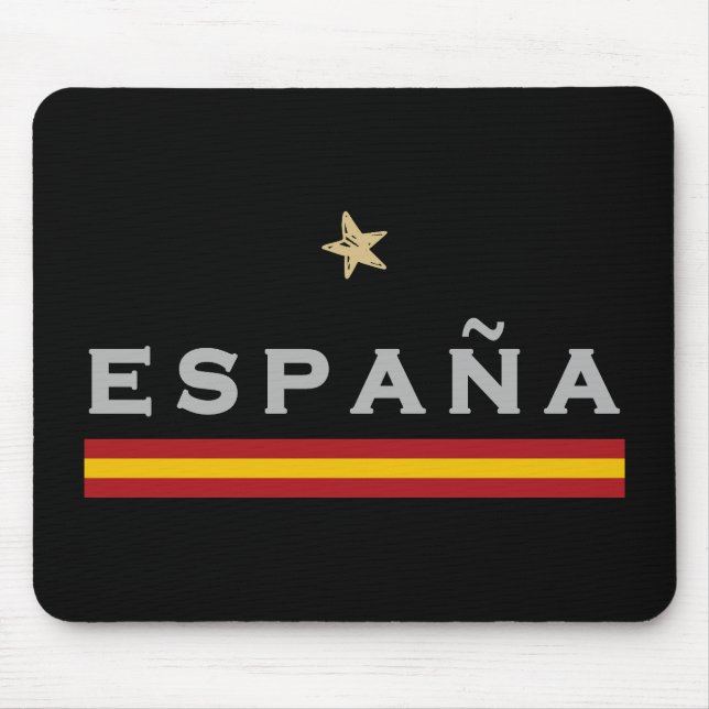  Spain Soccer Shirt Football Fan Spanish Flag Mouse Mat (Front)