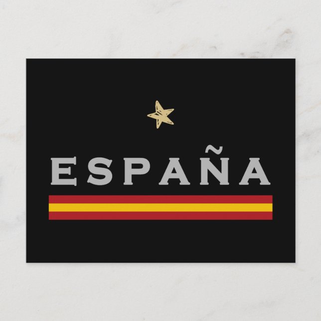  Spain Soccer Shirt Football Fan Spanish Flag Postcard (Front)