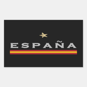  Spain Soccer Shirt Football Fan Spanish Flag Rectangular Sticker