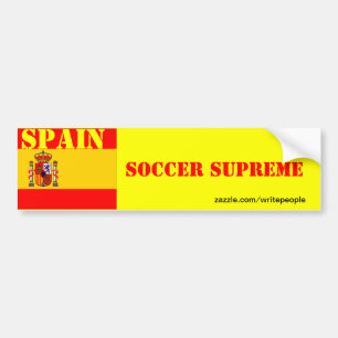 Spain soccer supreme bumper sticker