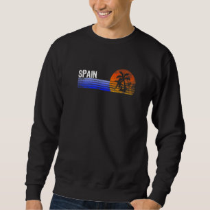 Spain Souvenir Retro Sunset Trip Summer Vacation S Sweatshirt