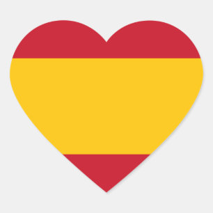 Spain/Spanish (Civil) Heart Flag Sticker