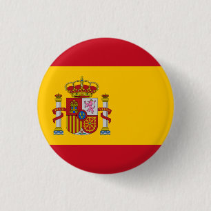 Spain (Spanish) Flag 3 Cm Round Badge