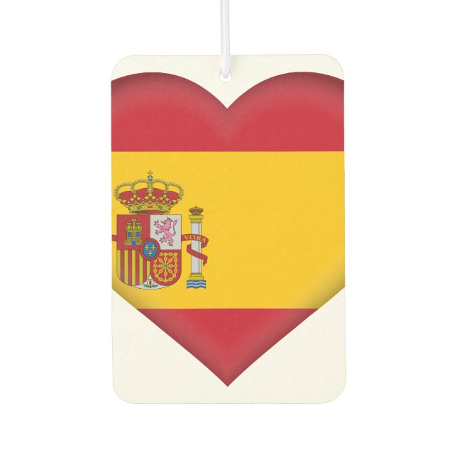 Spain (Spanish) Flag Car Air Freshener (Front)