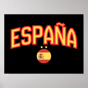 Spain Spanish Flag España Souvenir Poster
