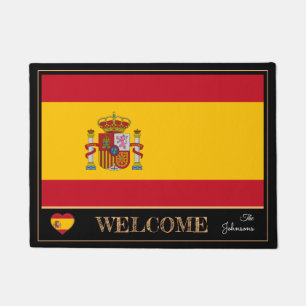 Spain & Spanish Flag house mat /sports Welcome