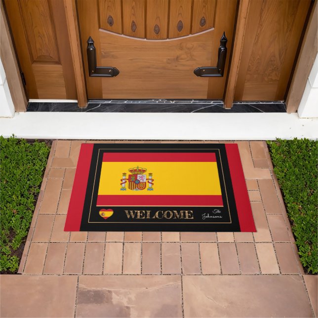 Spain & Spanish Flag house mat /sports Welcome (Outdoor)