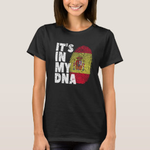 Spain Spanish Flag It's In My Dna Fingerprint 1 T-Shirt