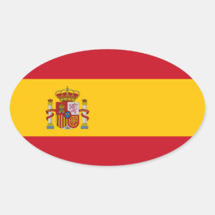 Spain – Spanish Flag Oval Sticker