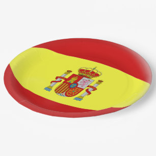 Spain Spanish Flag Paper Plate