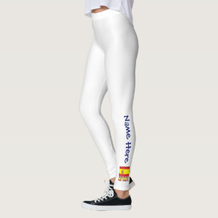 Spain Spanish Flag Personalised Name Leggings