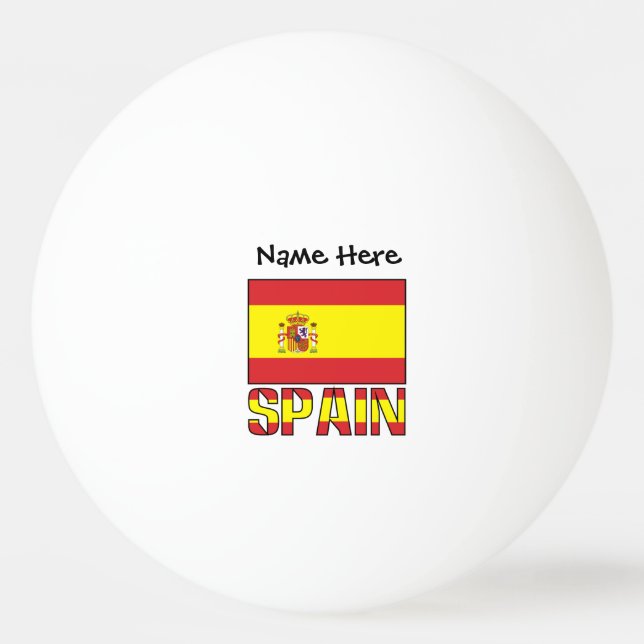 Spain Spanish Flag Personalised Name  Ping Pong Ball (Front)