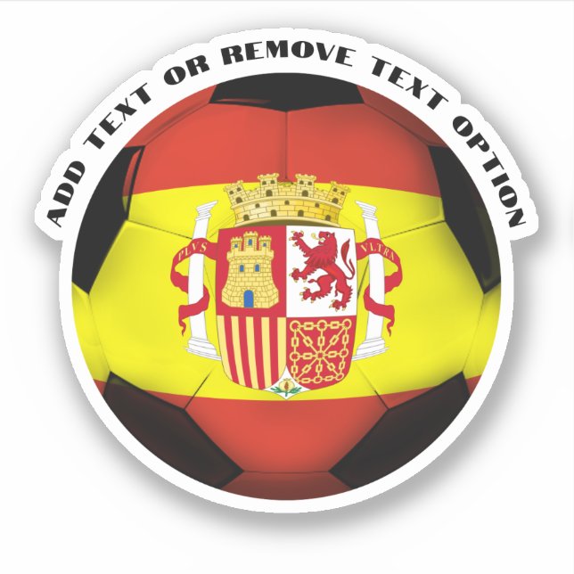 Spain Spanish Flag Soccer Ball  (Front)