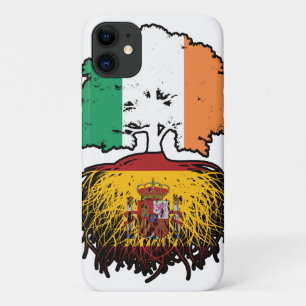 Spain Spanish Irish Ireland Tree Roots Flag iPhone 11 Case