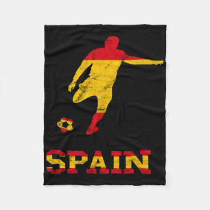 Spain Spanish Soccer Player Spain Flag Espana Span Fleece Blanket