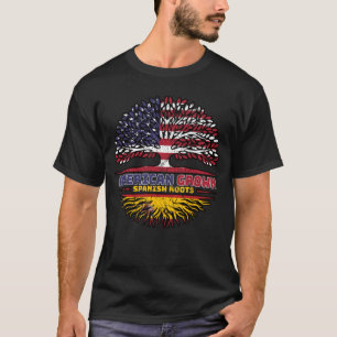 Spain Spanish US American USA United States Tree T-Shirt