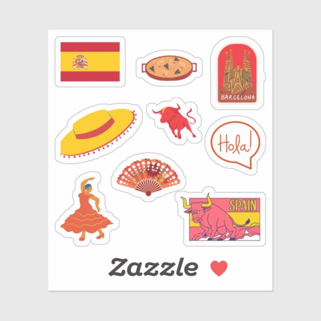 Spain Stickers (Sheet)