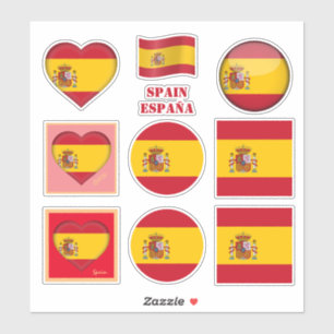 Spain stickers & Spanish Flag, Heart /sport España