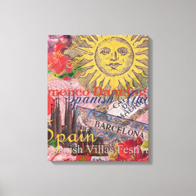 Spain Sunshine Spanish Travel Art Canvas Print (Front)
