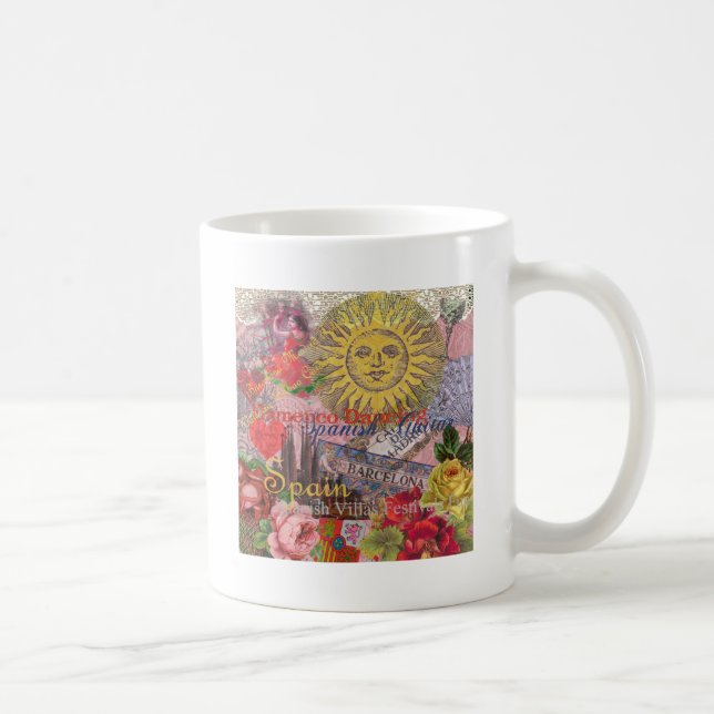 Spain Sunshine Spanish Travel Art Coffee Mug (Right)