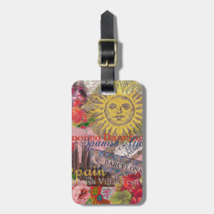 Spain Sunshine Spanish Travel Art Luggage Tag