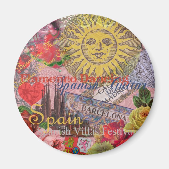 Spain Sunshine Spanish Travel Art Magnet (Front)