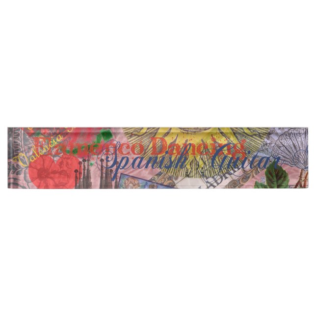 Spain Sunshine Spanish Travel Art Nameplate (Front)