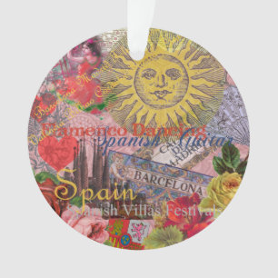 Spain Sunshine Spanish Travel Art Ornament