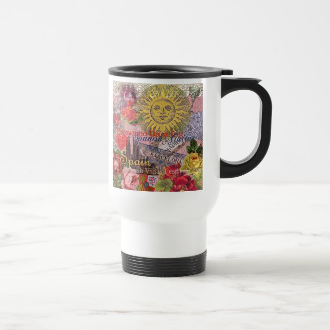 Spain Sunshine Spanish Travel Art Travel Mug (Right)