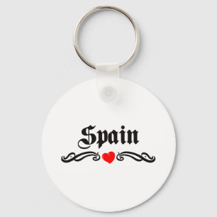 Spain Tattoo Style Key Ring