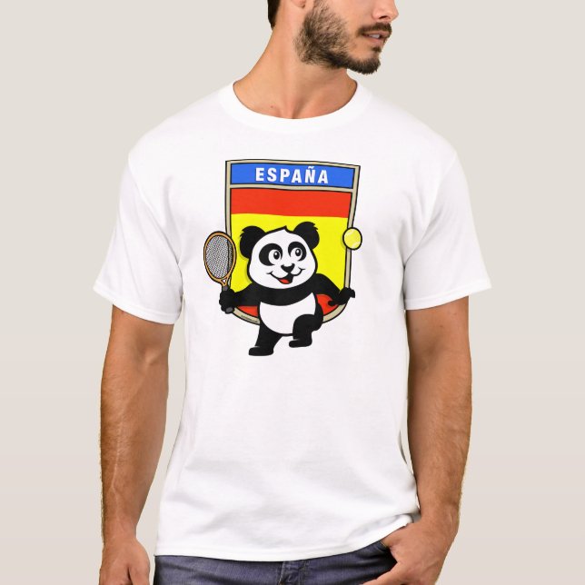 Spain Tennis Panda T-Shirt (Front)