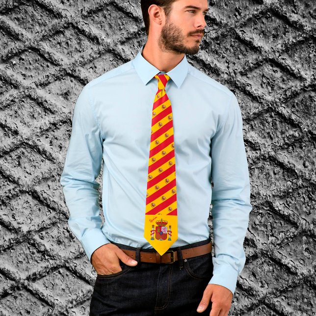 Spain Tie, stripes, business fashion, Spanish Flag Tie (Creator Uploaded)
