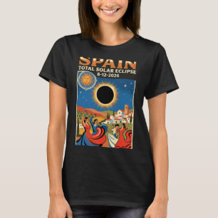 Spain Total Solar Eclipse 2026 August 12 Astronomy T-Shirt