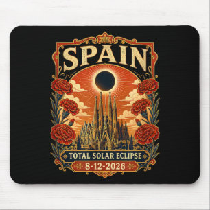 Spain Total Solar Eclipse 2026 Barcelona Sagrada Mouse Mat