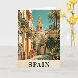 Spain Travel Poster Card
