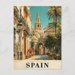 Spain Travel Poster Postcard