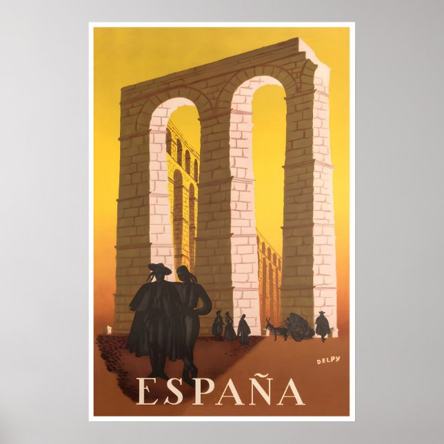 Spain Travel Poster Spanish Art Henri Jacques (Front)
