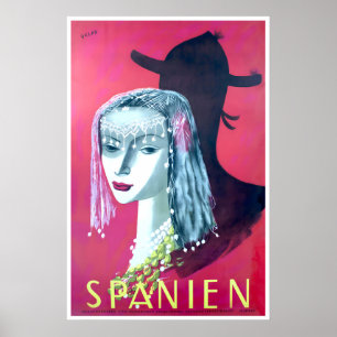Spain Travel Poster Spanish Print Henri Jacques