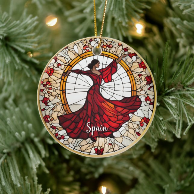Spain Vacation Souvenir  Ceramic Tree Decoration (Tree)