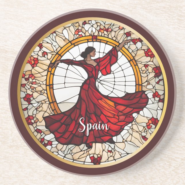 Spain Vacation Souvenir  Coaster (Front)