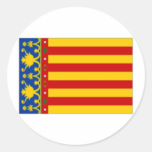 Spain Valencia Flag Classic Round Sticker