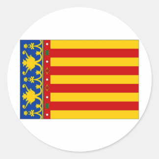 Spain Valencia Flag Classic Round Sticker
