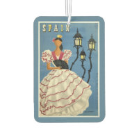 SPAIN Vintage Travel car air freshner