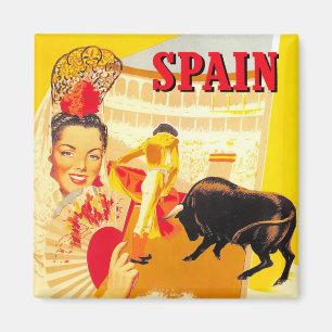 Spain vintage travel magnet