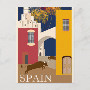 spain vintage travel postcard